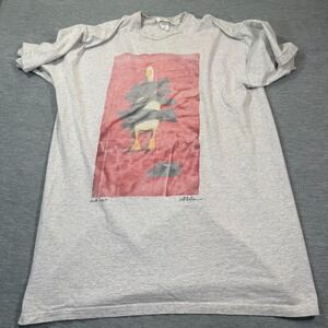 Heartland Apparel‎ T-Shirt One Size Gray Abstract Art Will Bullas Graphic Tee